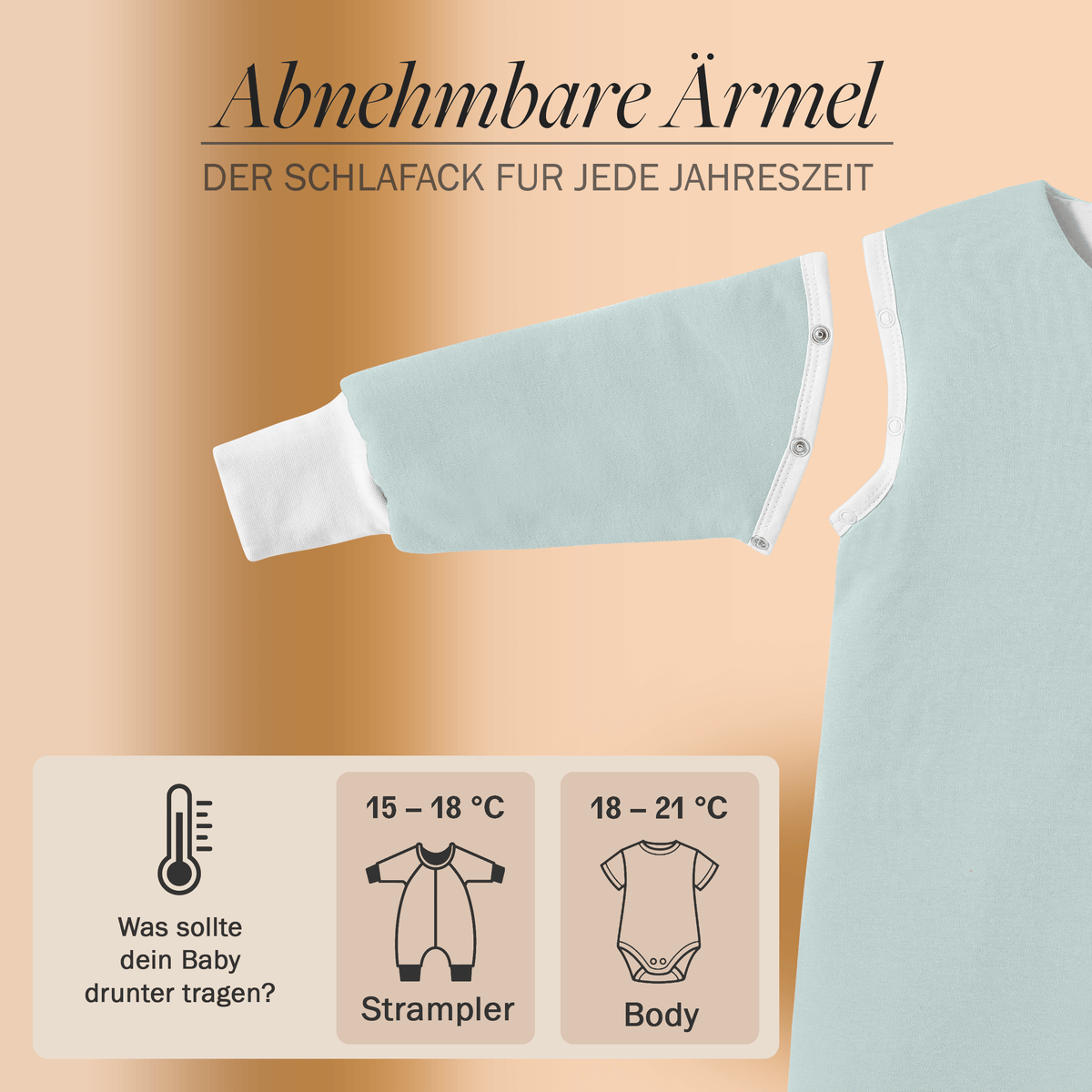 Mababu Schlafsack mit Füßen aus Bio-Baumwolle – Bild 5