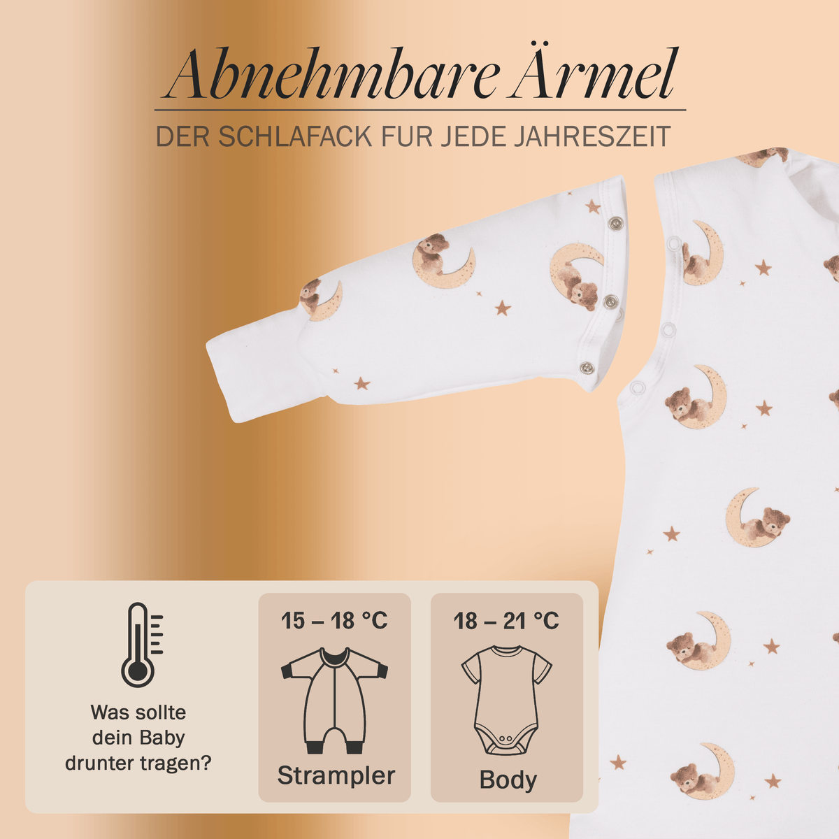 Mababu Schlafsack mit Füßen aus Bio-Baumwolle – Bild 16