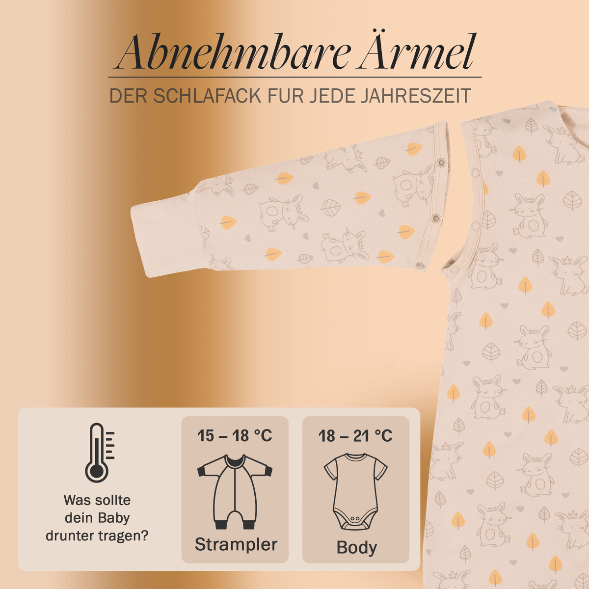 Mababu Schlafsack mit Füßen aus Bio-Baumwolle – Bild 18