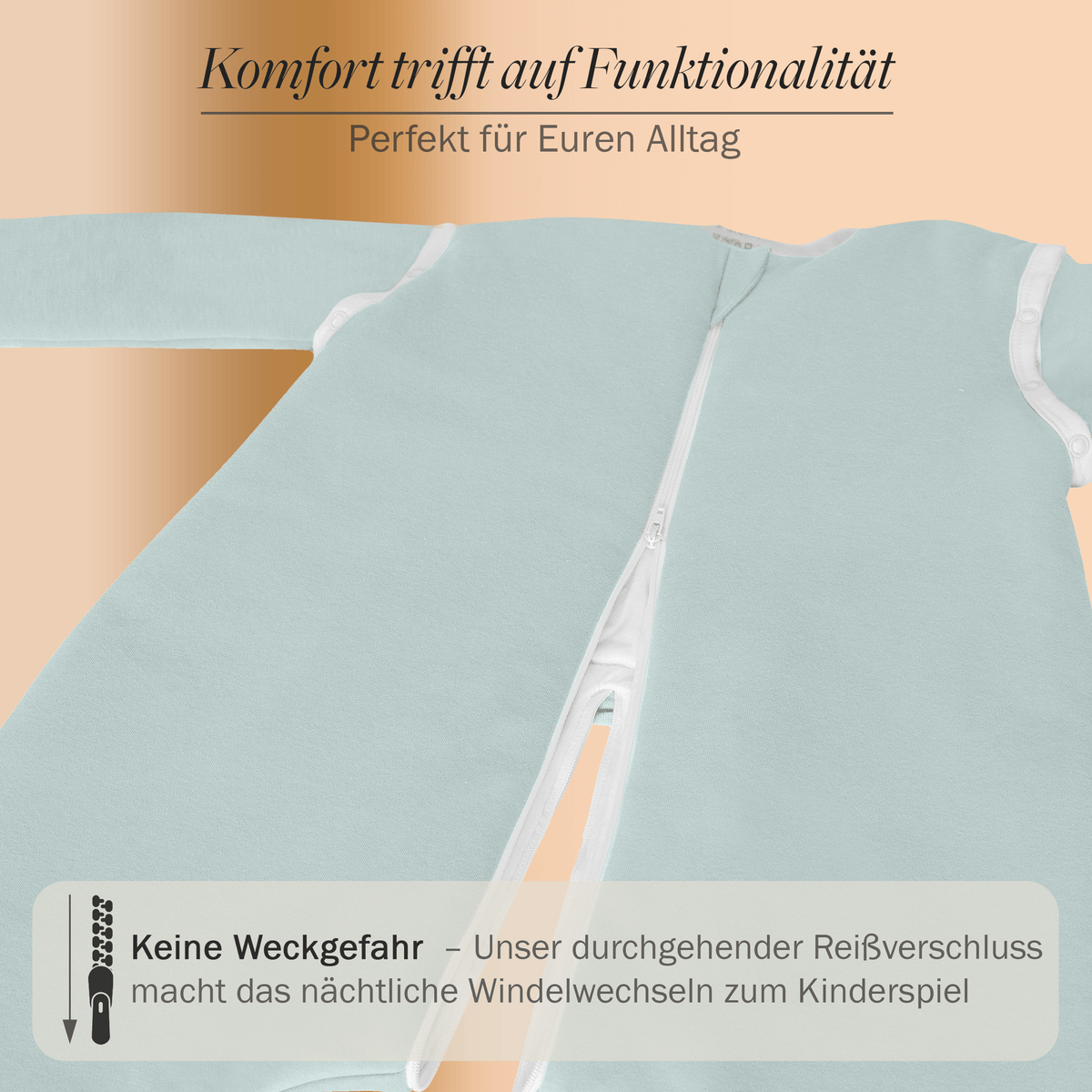 Mababu Schlafsack mit Füßen aus Bio-Baumwolle – Bild 6