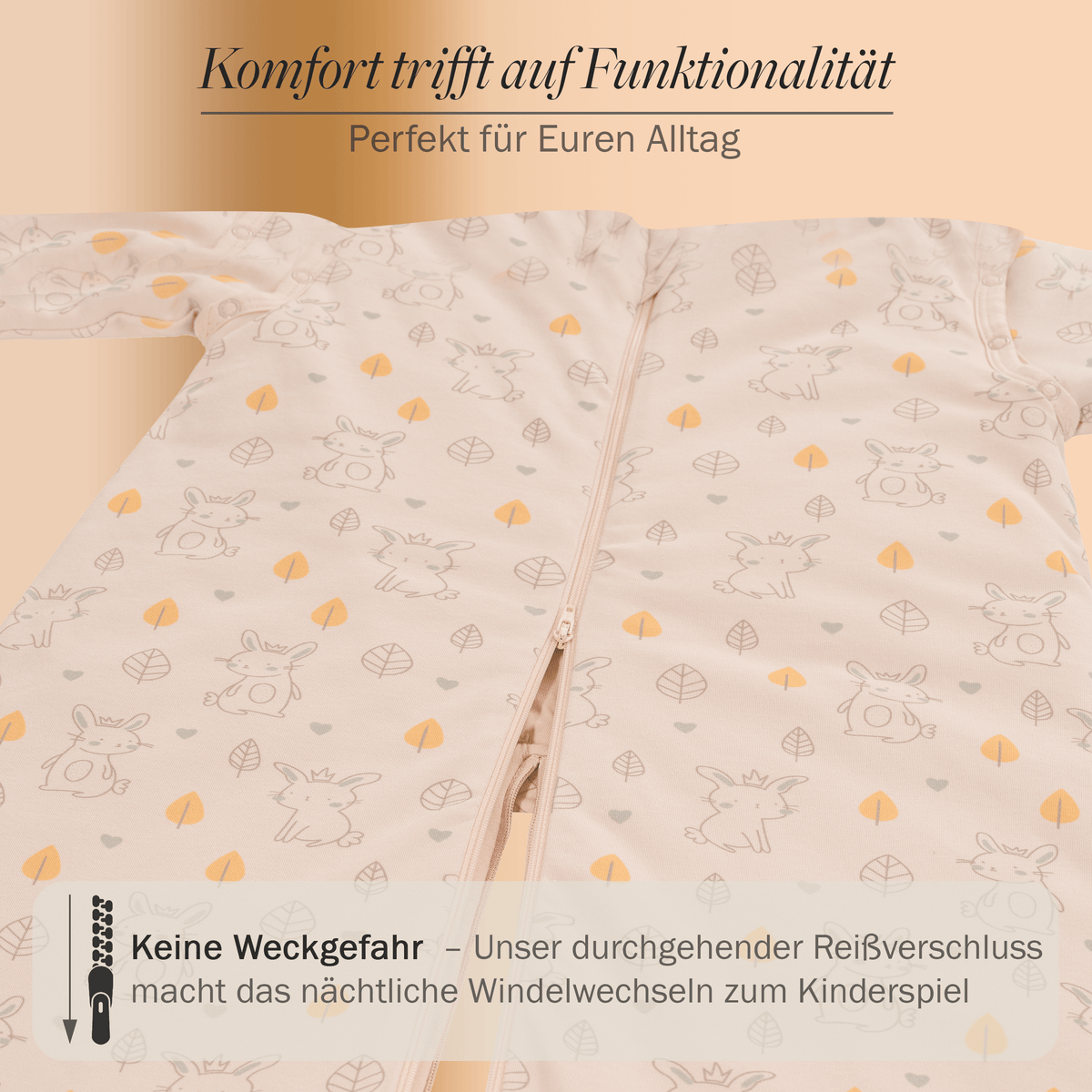 Mababu Schlafsack mit Füßen aus Bio-Baumwolle – Bild 17