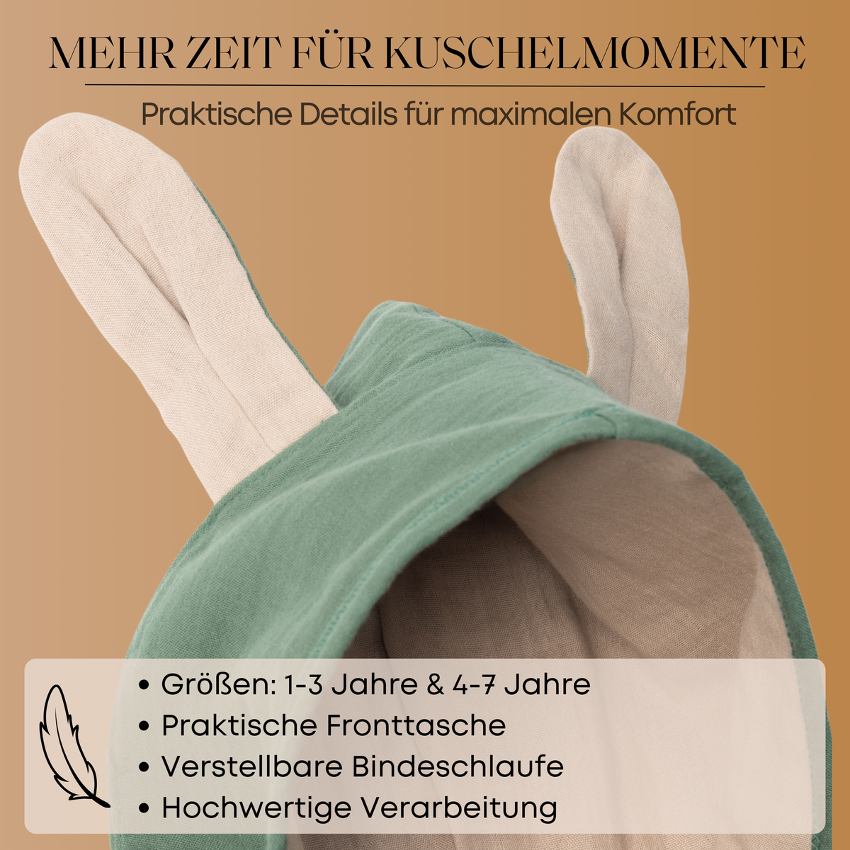 Mababu Badeponcho mit Hasenohren aus Bio-Musselin – Bild 36