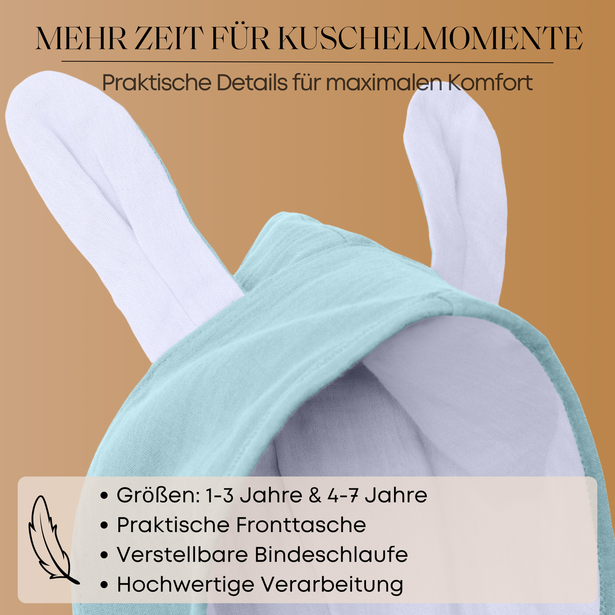 Mababu Badeponcho mit Hasenohren aus Bio-Musselin – Bild 54