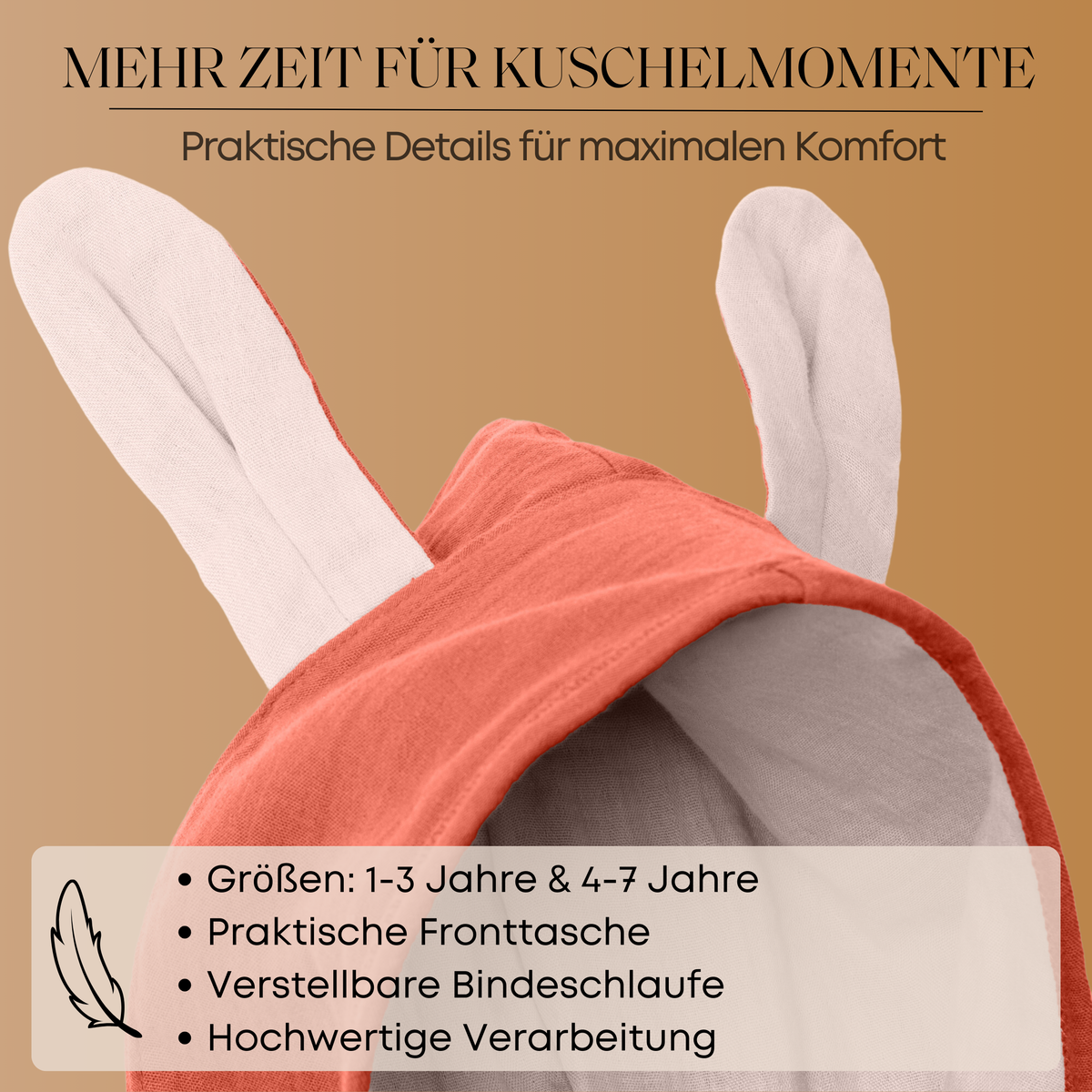 Mababu Badeponcho mit Hasenohren aus Bio-Musselin – Bild 60