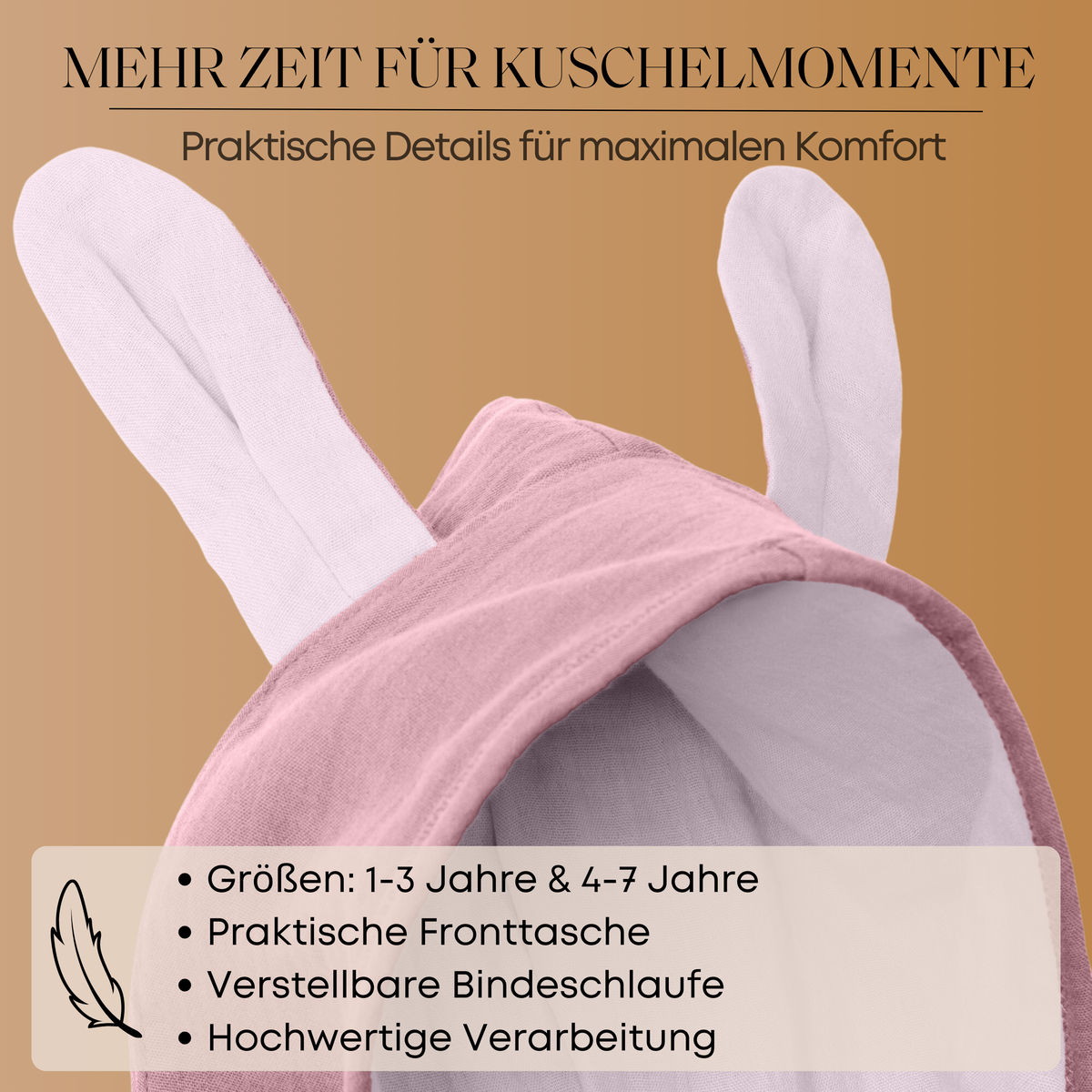 Mababu Badeponcho mit Hasenohren aus Bio-Musselin – Bild 47