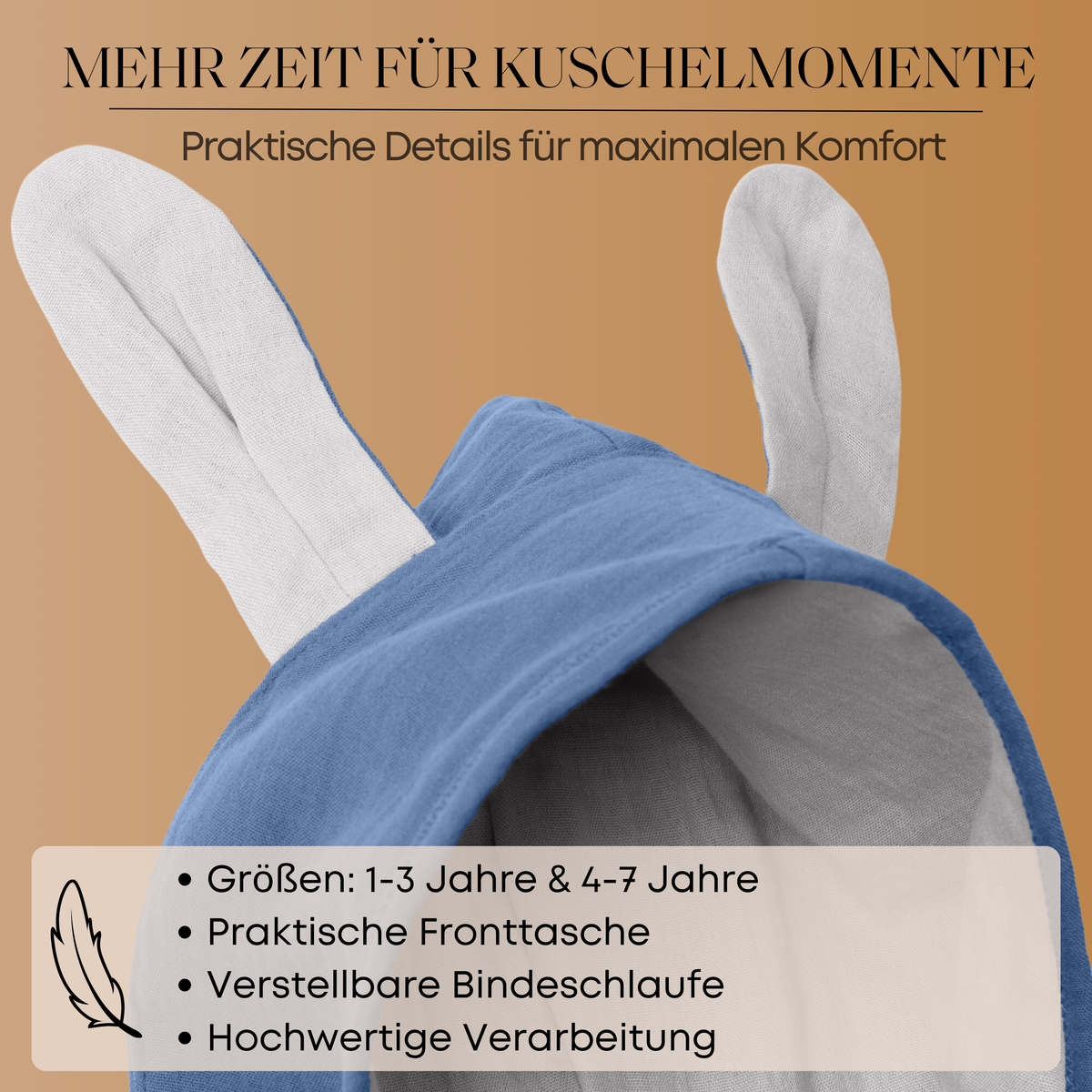 Mababu Badeponcho mit Hasenohren aus Bio-Musselin – Bild 31