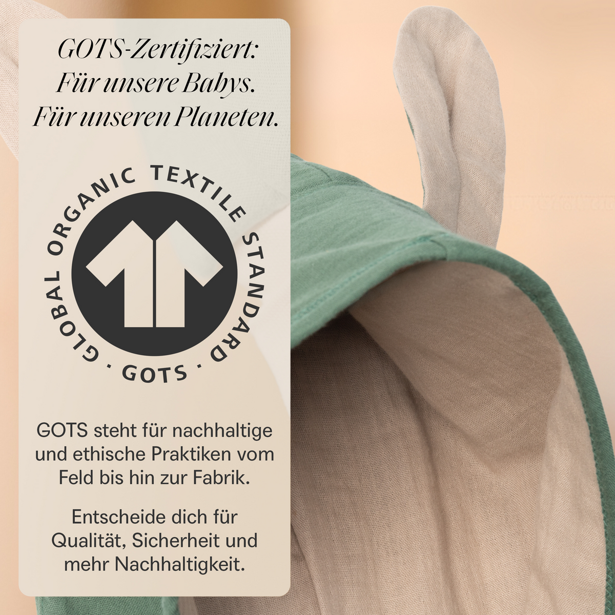 Mababu Badeponcho mit Hasenohren aus Bio-Musselin – Bild 35