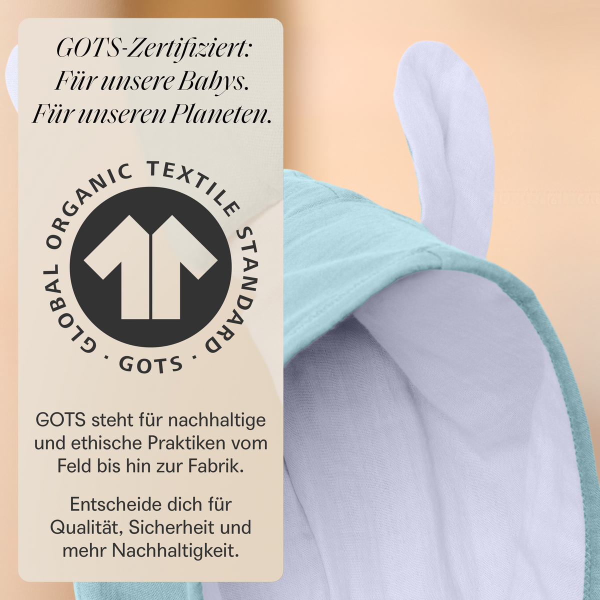 Mababu Badeponcho mit Hasenohren aus Bio-Musselin – Bild 56