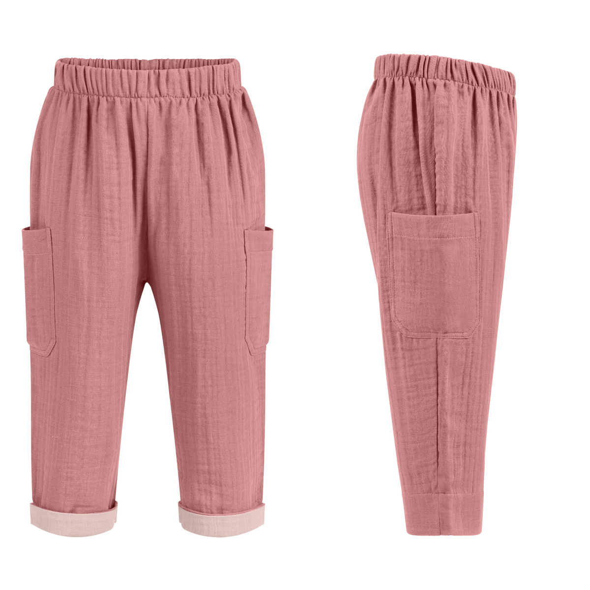 Mababu zweifarbige Musselin-Hose aus Bio-Baumwolle – Bild 34