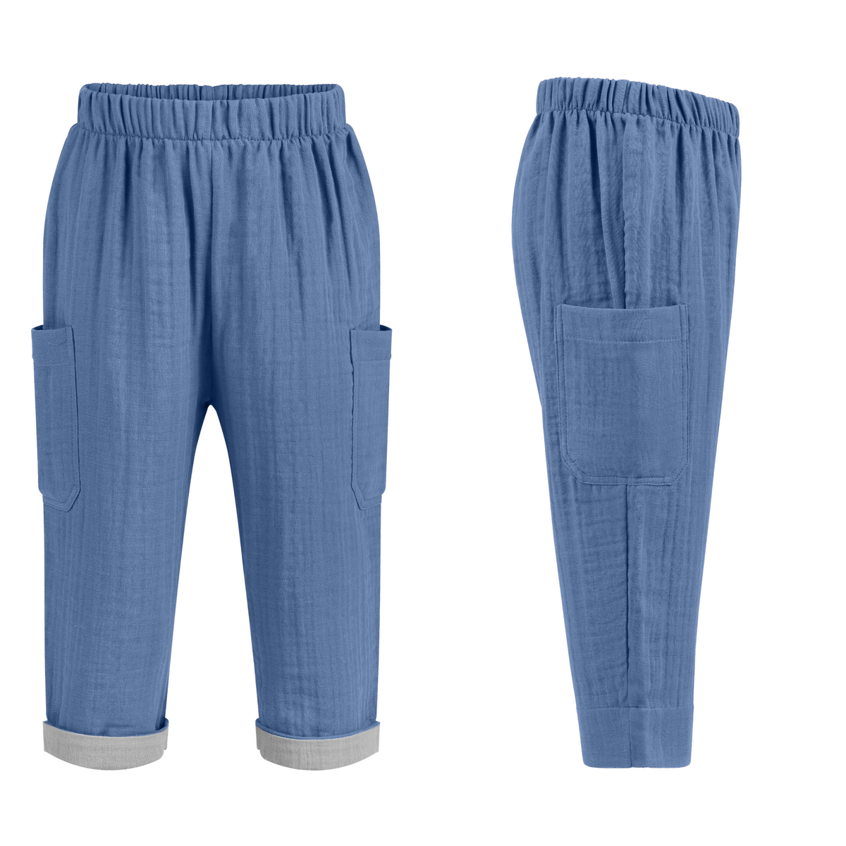 Mababu zweifarbige Musselin-Hose aus Bio-Baumwolle – Bild 43