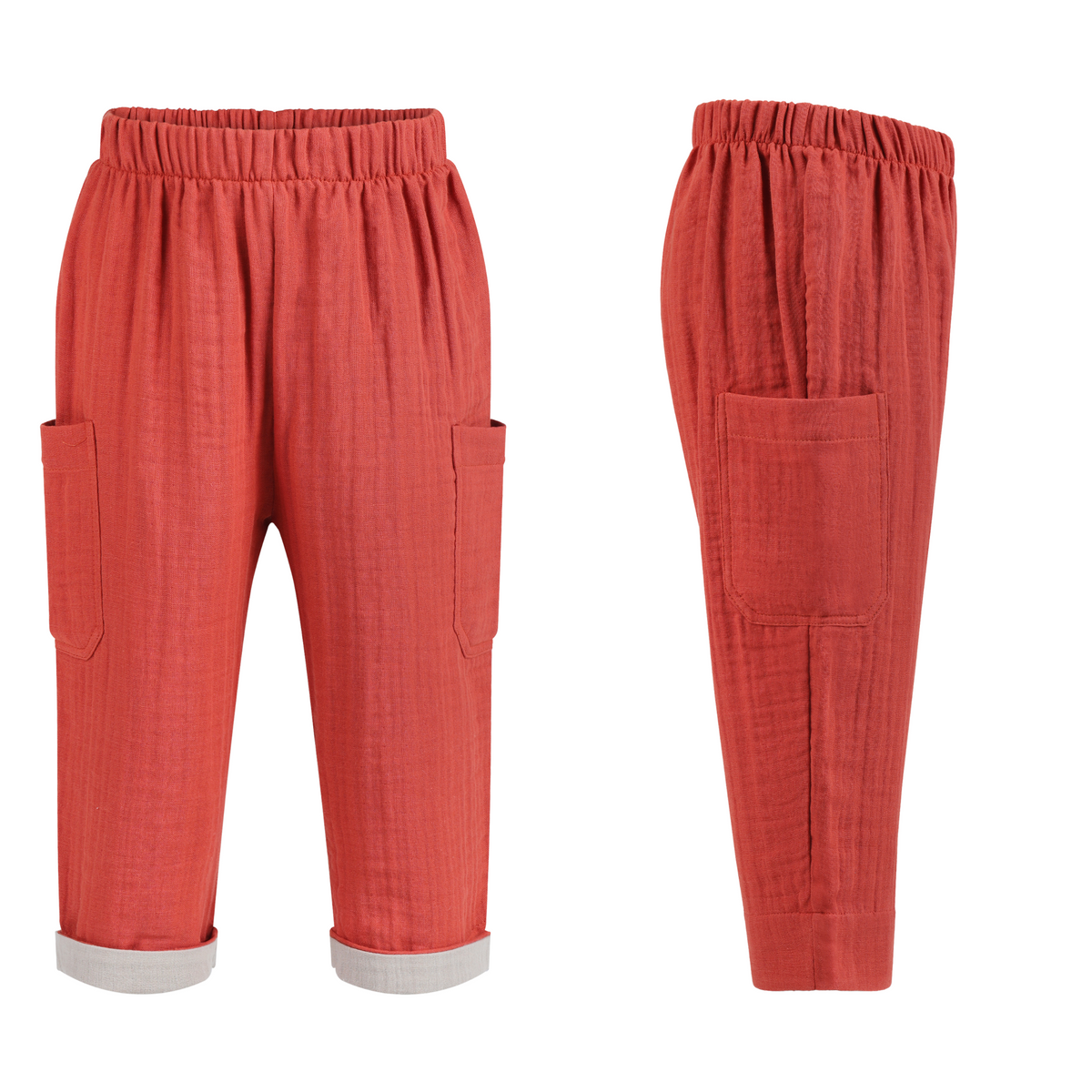 Mababu zweifarbige Musselin-Hose aus Bio-Baumwolle – Bild 27