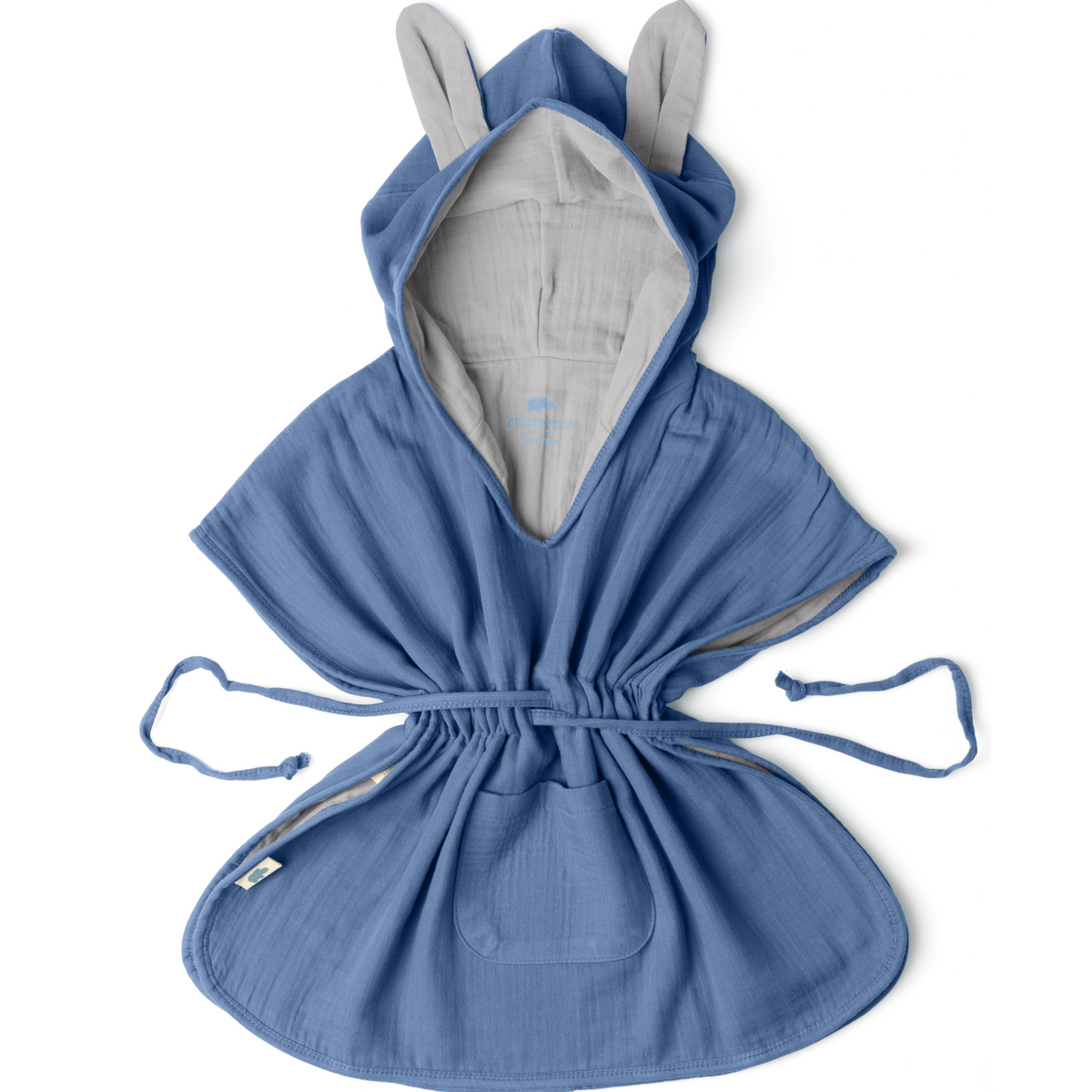 Mababu Badeponcho mit Hasenohren aus Bio-Musselin – Bild 30