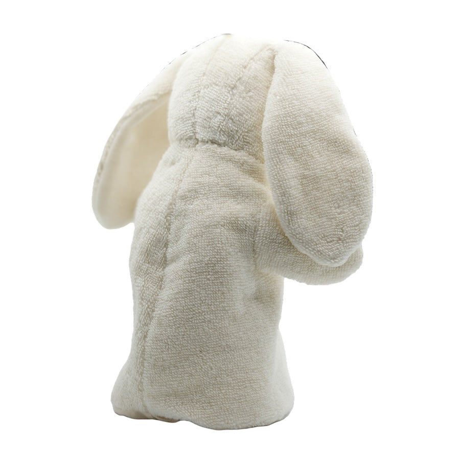 Mababu Handpuppe Hanni der Harmoniehase aus Bio-Baumwolle in Naturweiß – Bild 2