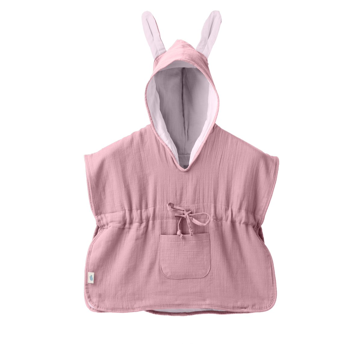 Mababu Badeponcho mit Hasenohren aus Bio-Musselin – Bild 3