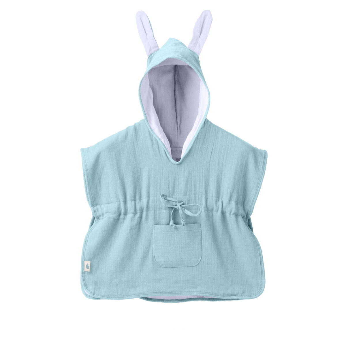 Mababu Badeponcho mit Hasenohren aus Bio-Musselin – Bild 4
