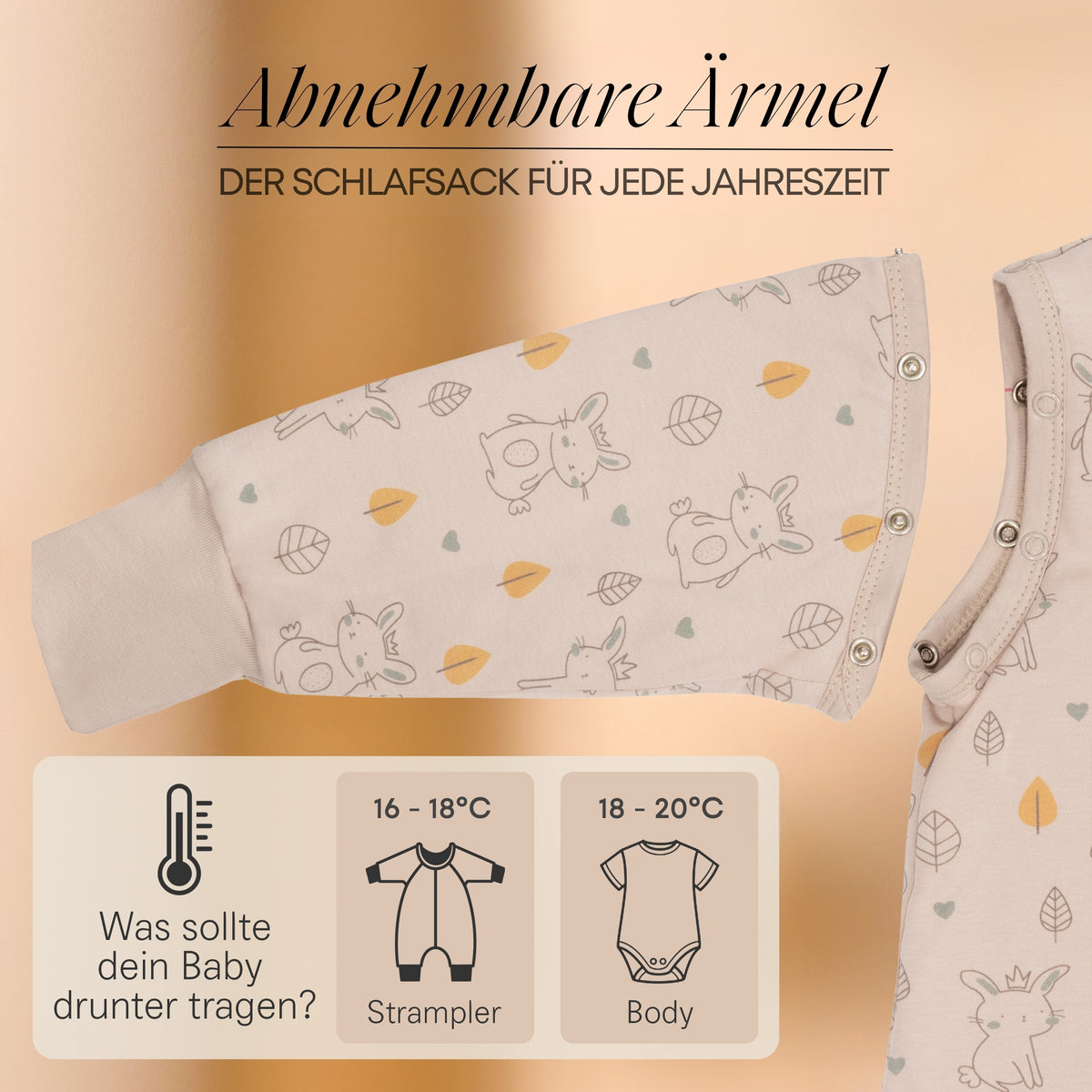 Mababu Schlafsack mit Füßen aus Bio-Baumwolle – Bild 34