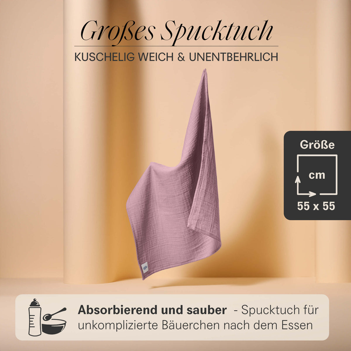 Mababu Baby-Geschenkset 4-teilig mit Schmusetuch Hase, Beißring und Spucktuch – Bild 13