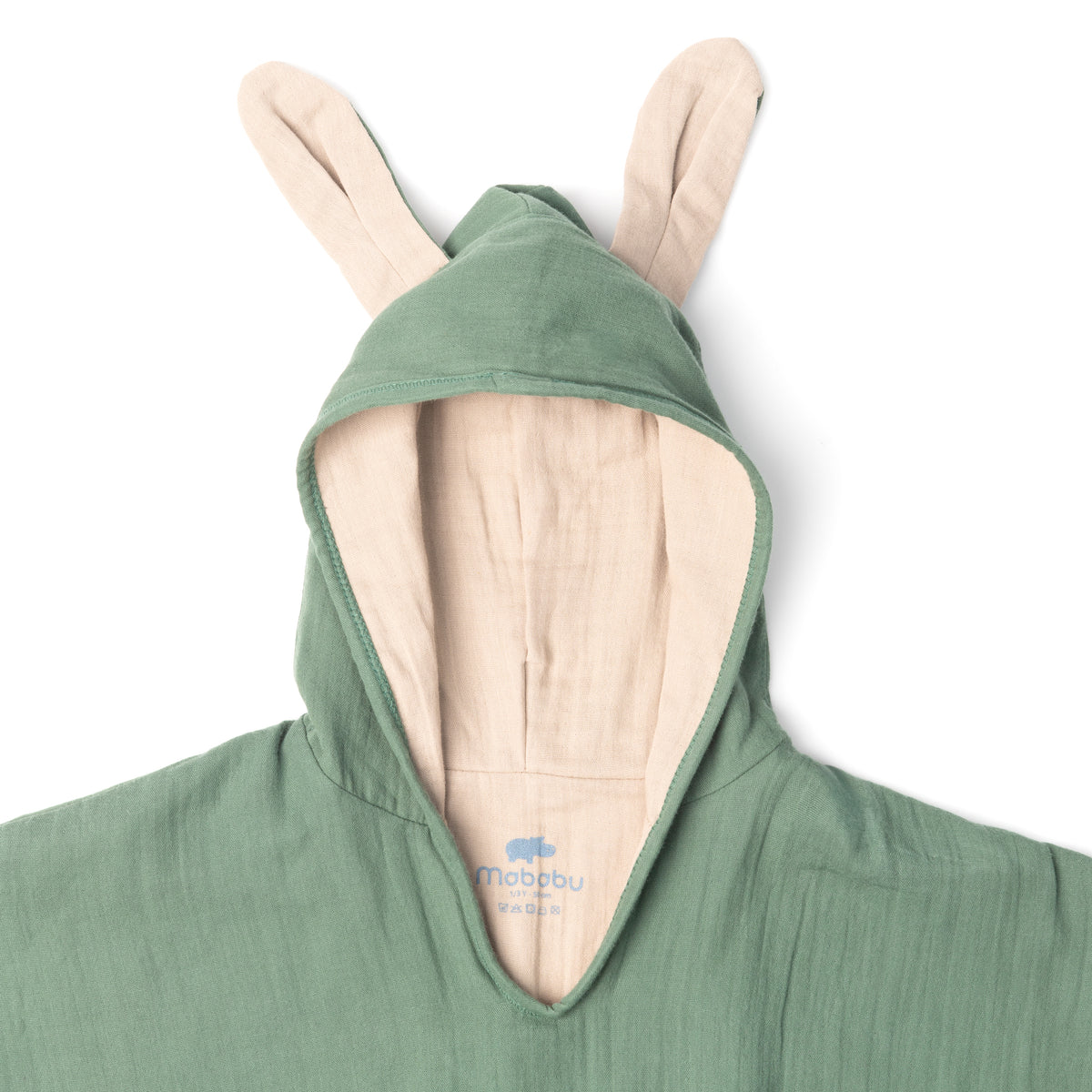 Mababu Badeponcho mit Hasenohren aus Bio-Musselin – Bild 12