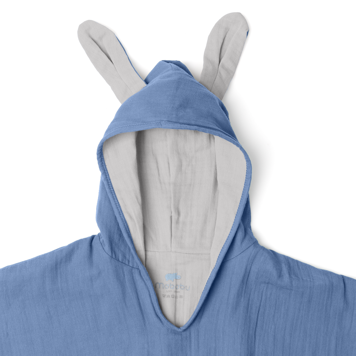 Mababu Badeponcho mit Hasenohren aus Bio-Musselin – Bild 7