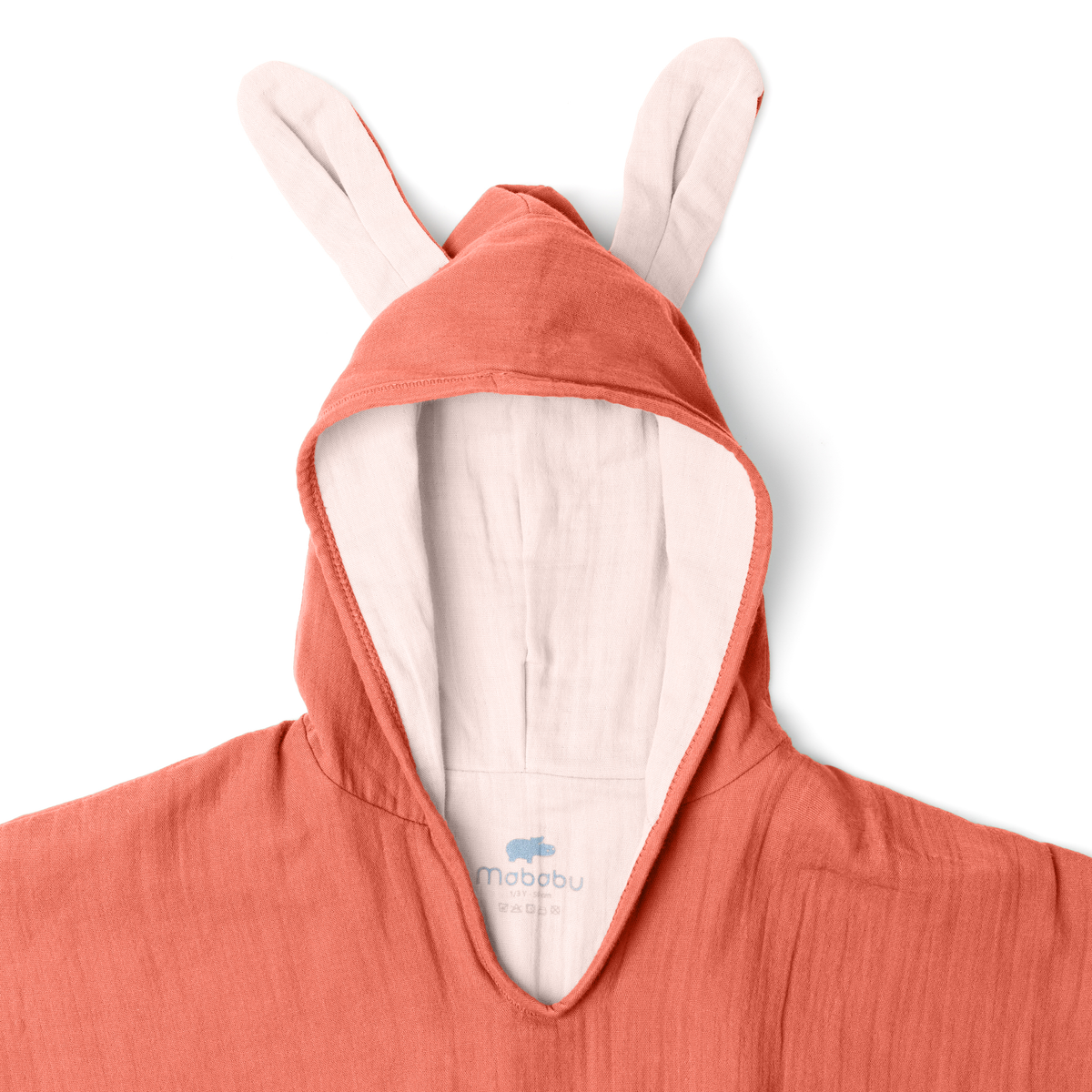 Mababu Badeponcho mit Hasenohren aus Bio-Musselin – Bild 27