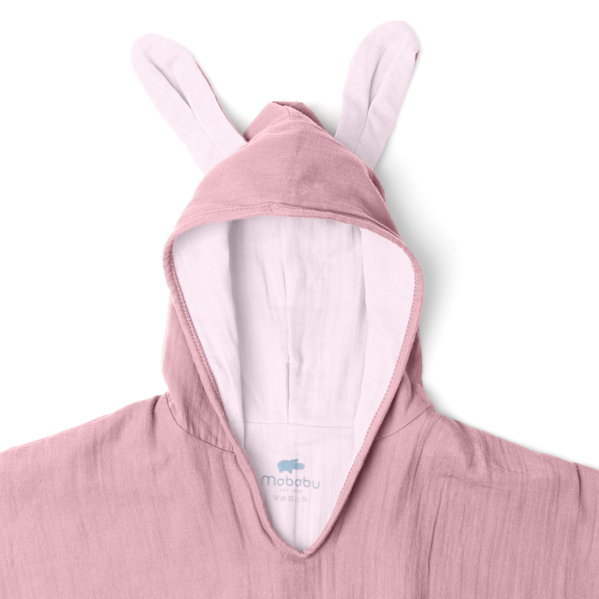 Mababu Badeponcho mit Hasenohren aus Bio-Musselin – Bild 18