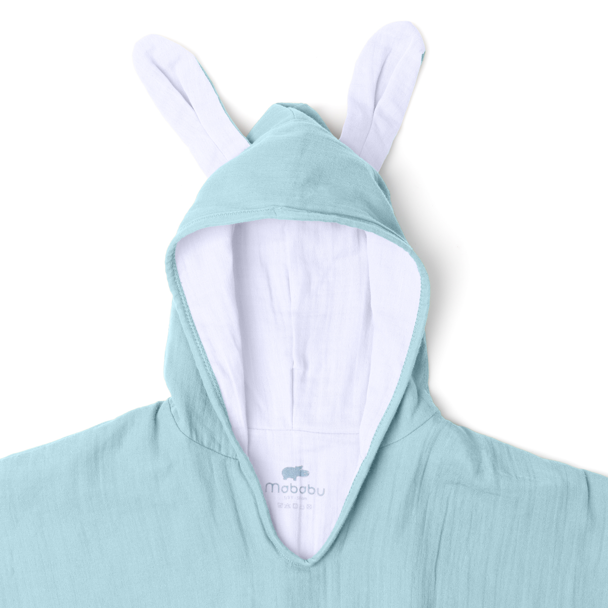 Mababu Badeponcho mit Hasenohren aus Bio-Musselin – Bild 20