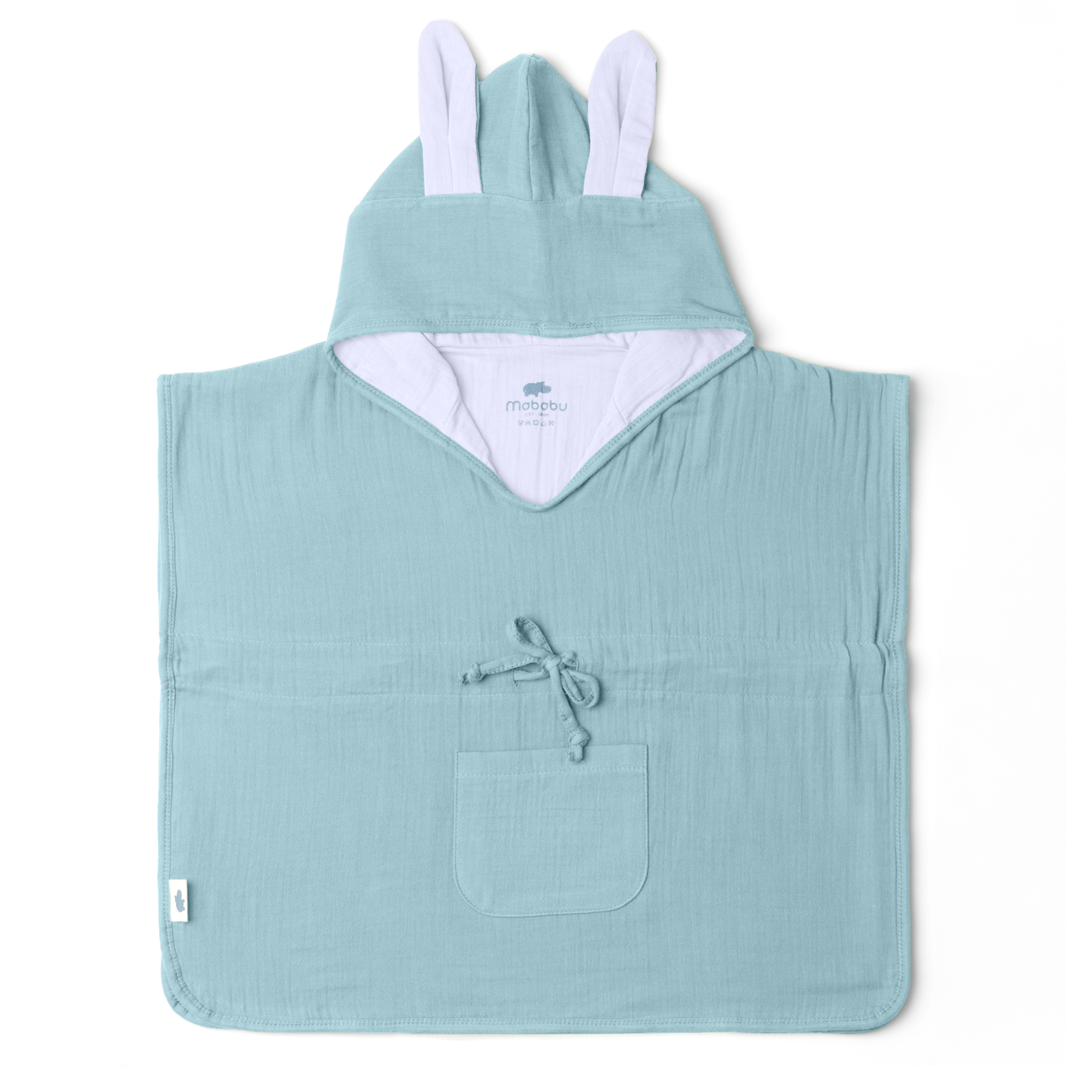 Mababu Badeponcho mit Hasenohren aus Bio-Musselin – Bild 21